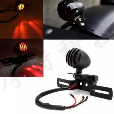 摩托车配件改装复古金属哈雷巡航太子车后尾灯刹车灯车牌刹车尾灯