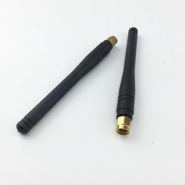 镀金433MHZ高频橡胶天线 433无线电收发天线 SMA弯头胶棒金属天线