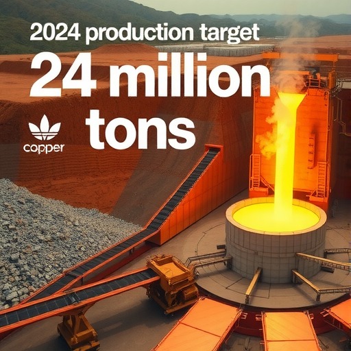 2024年全球铜产量将达到2400万吨(图1)