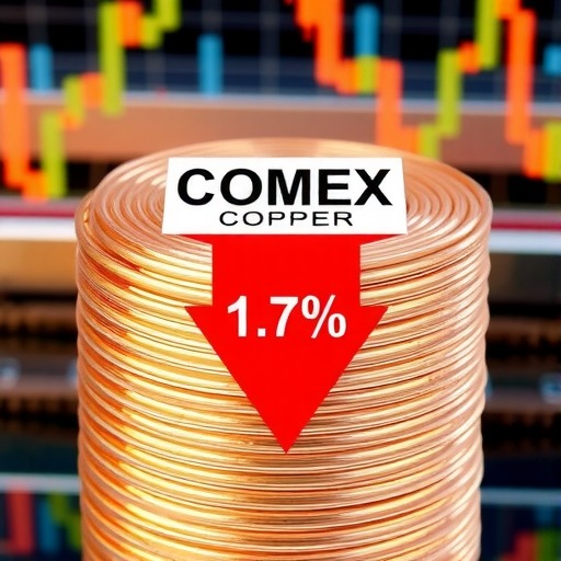 （纽约金属）COMEX期铜下跌，基准合约收低1.7%(图1)