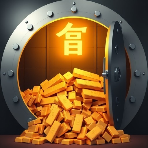 中国黄金储备出现三年多来的首次激增(图1)