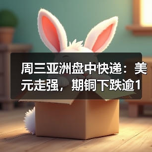 周三亚洲盘中快递:美元走强,期铜下跌逾1%(图4) 周三亚洲盘中快递:美元走强,期铜下跌逾1%(图4)