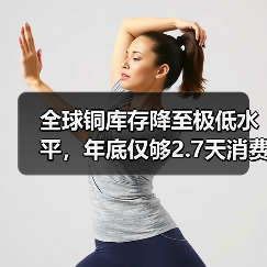 全球铜库存降至极低水平,年底仅够2.7天消费(图4) 全球铜库存降至极低水平,年底仅够2.7天消费(图4)