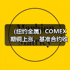 (纽约金属)COMEX期铜上涨,基准合约收高1.5%(图1) (纽约金属)COMEX期铜上涨,基准合约收高1.5%(图1)